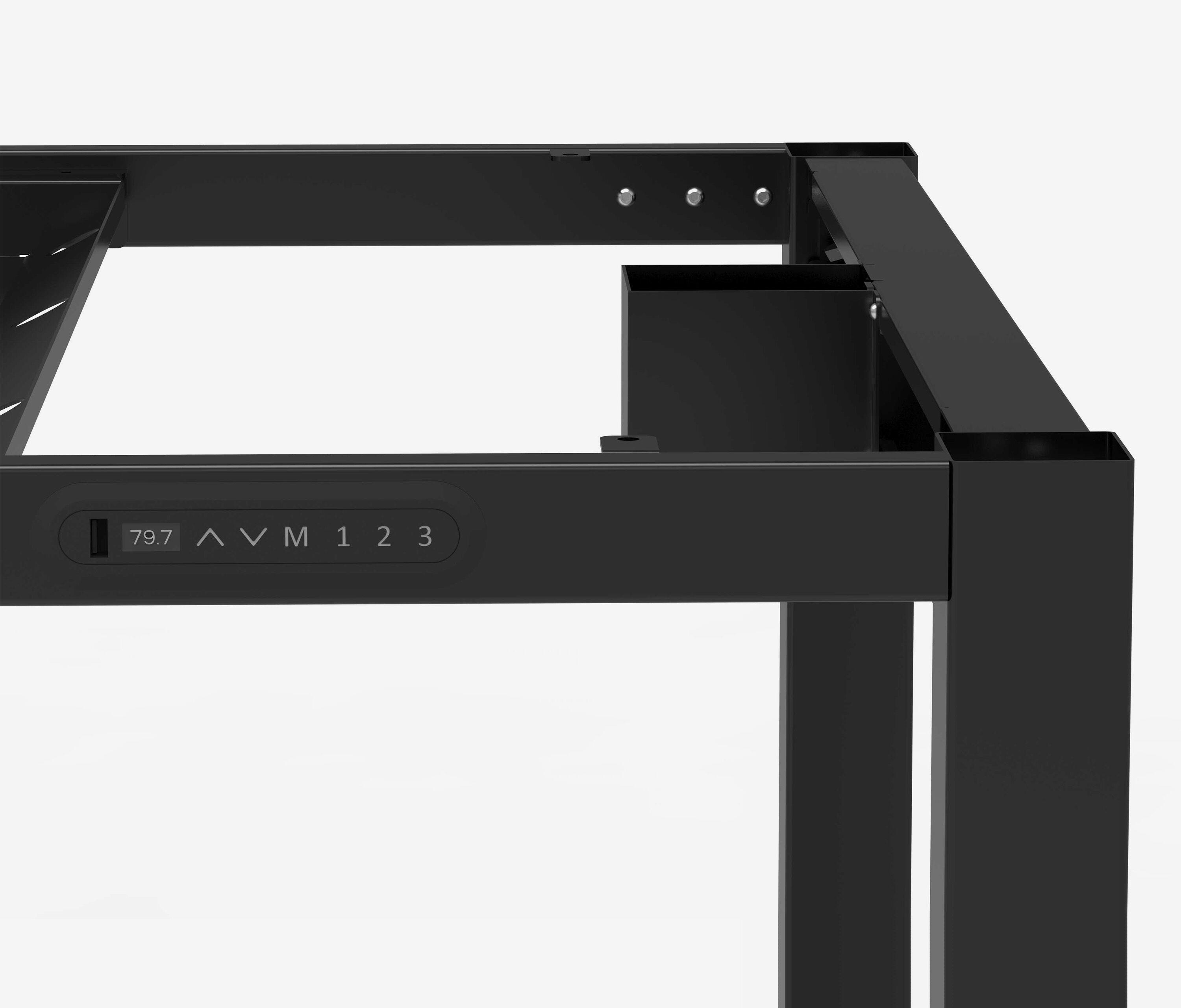 Telaio per tavolo PRIMUS a 4 gambe - Colore: Nero | Profondità: 80