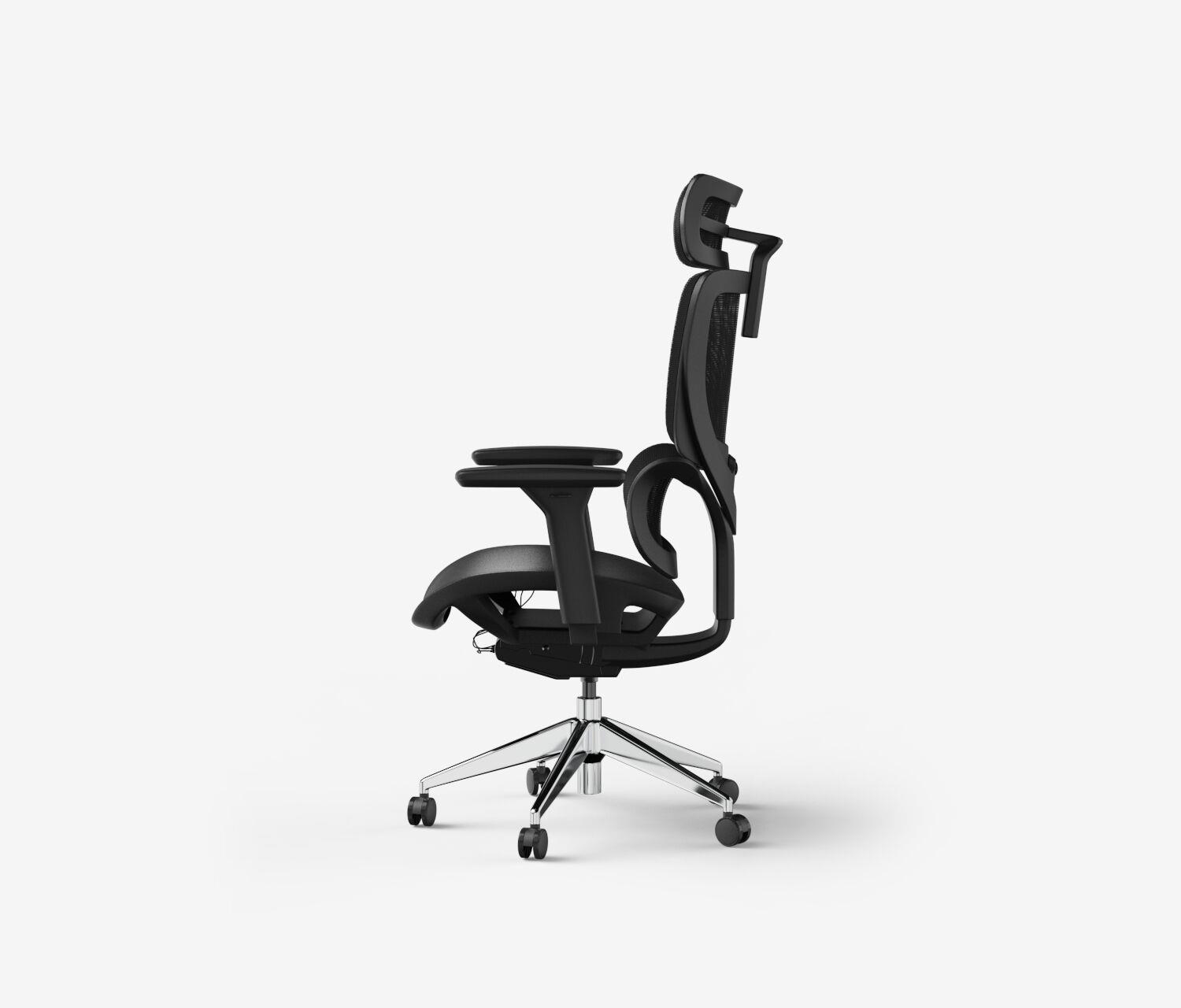 Sedia girevole da ufficio SENTA FX - Colore: Nero | Molla & Altezza seduta: Normale, altezza seduta 50 - 60 cm | Base a croce: Alu poliert