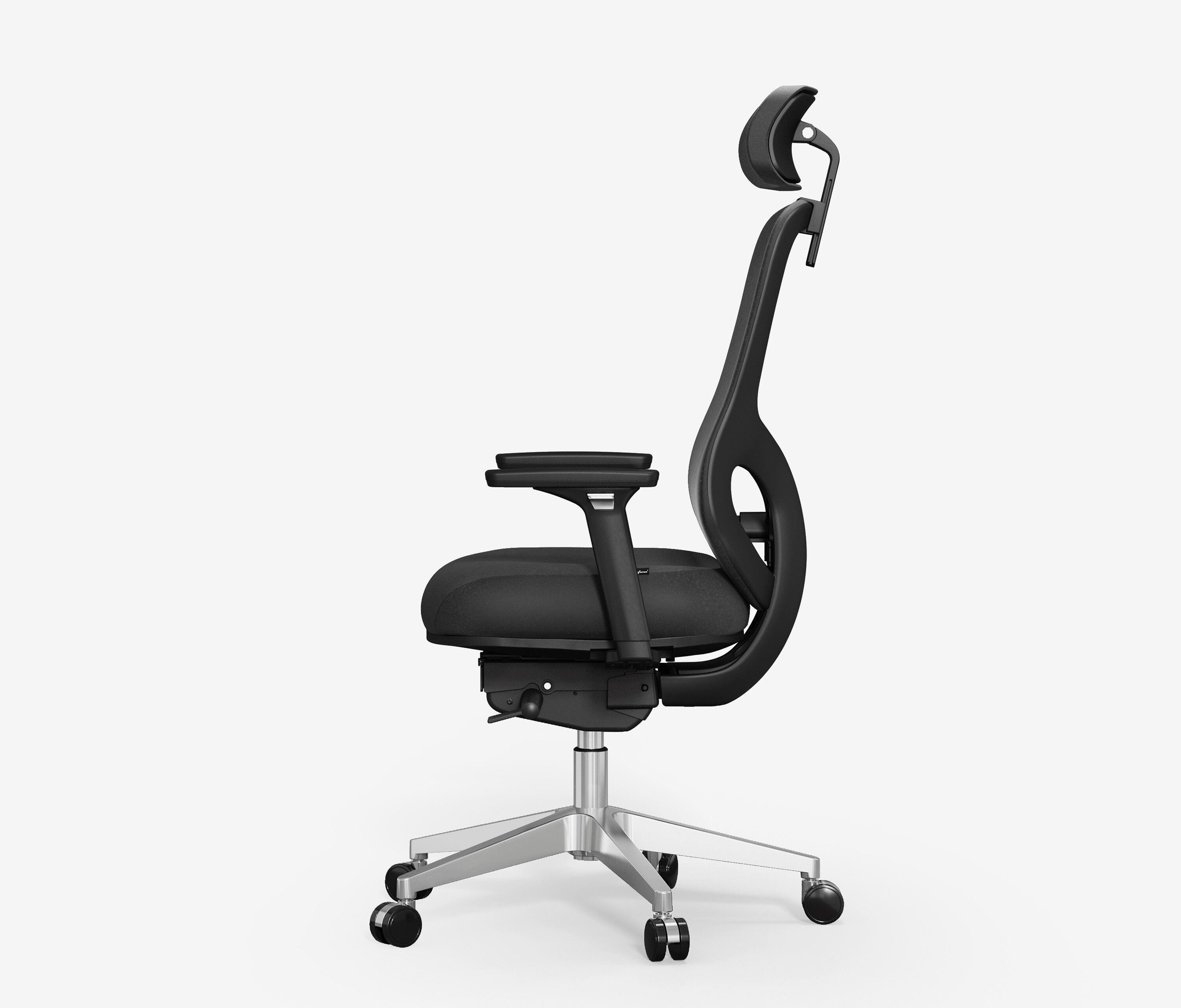 Sedia girevole da ufficio SENTA - Colore: Nero | Molla & Altezza seduta: Alta, altezza seduta 51 - 62 cm