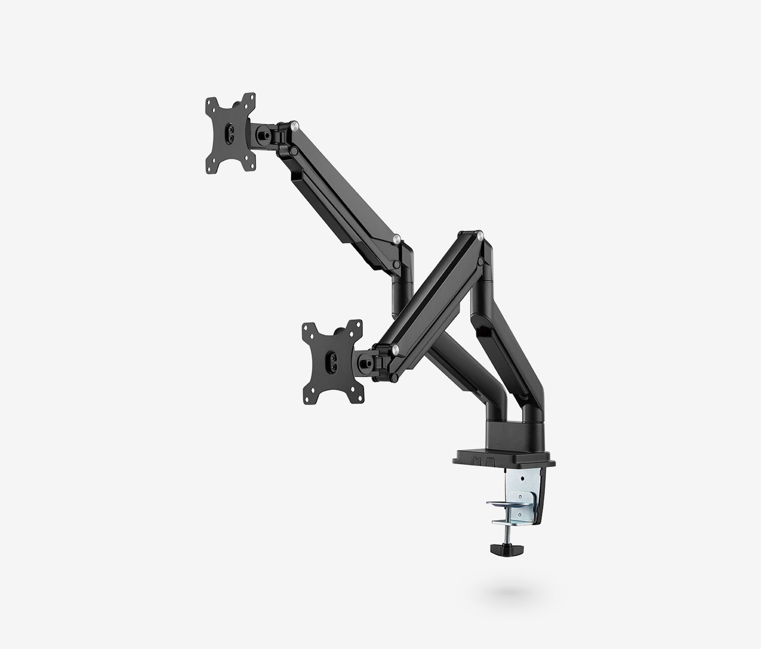 Braccio per monitor con pressione a gas Dual - nero