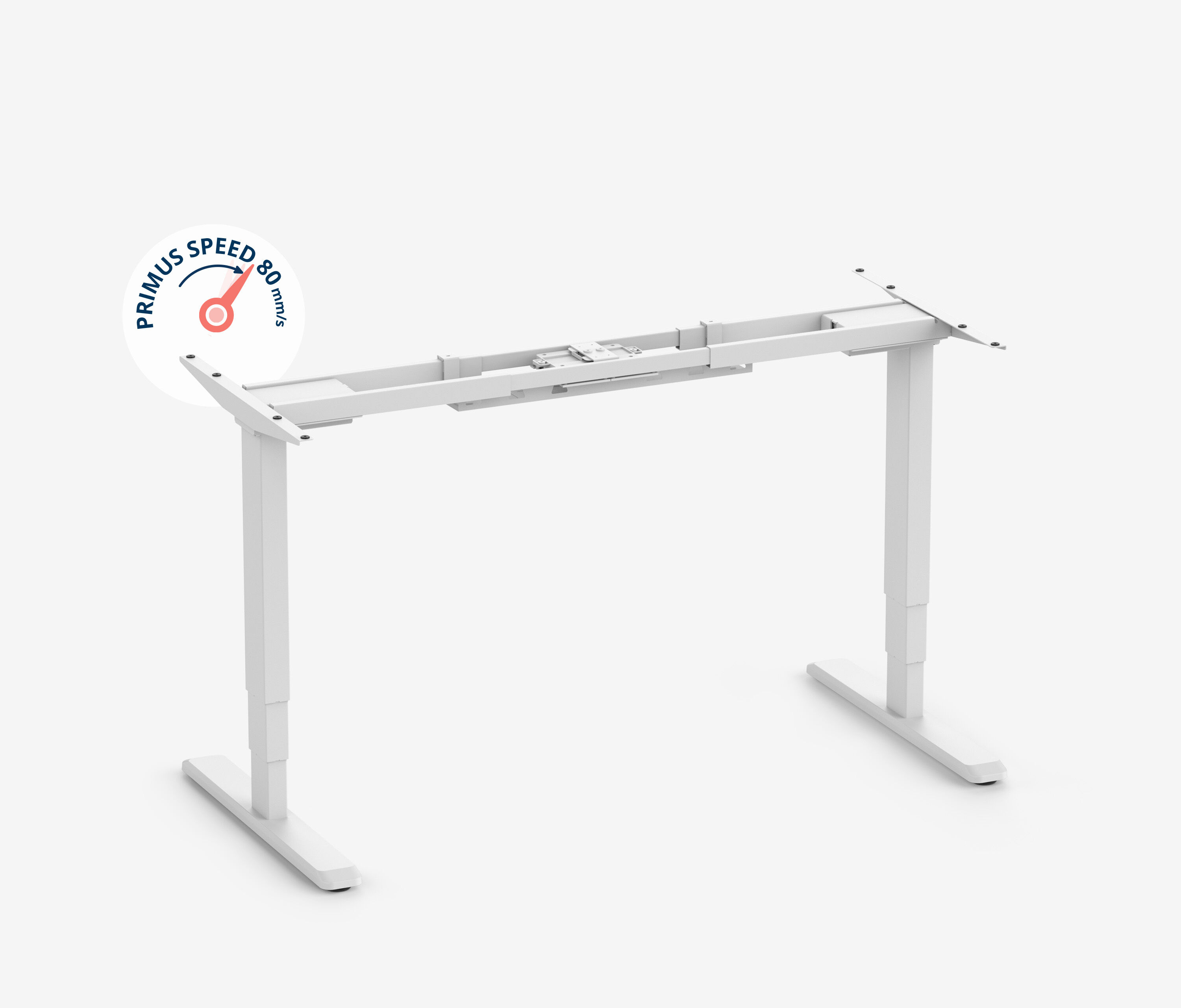 Scrivania rettangolare PRIMUS SPEED - Dimensione: 120x70 | Colore: Bianco | Spessore del piano: 19 mm | Decoro del piano tavolo: Rovere