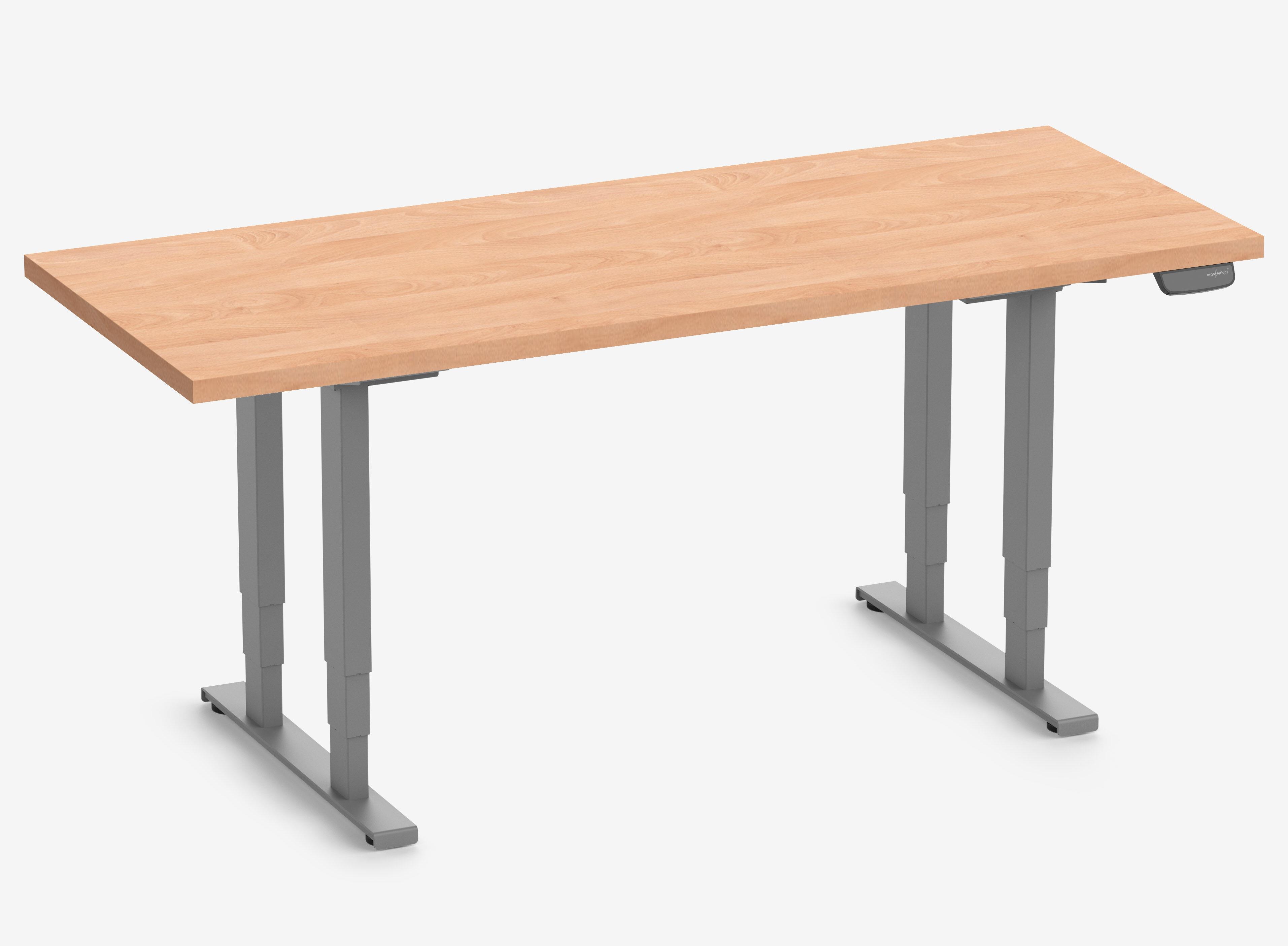 PRIMUS Schwerlasttisch, 2000 x 800 mm Grau Buchen Echtholzplatte