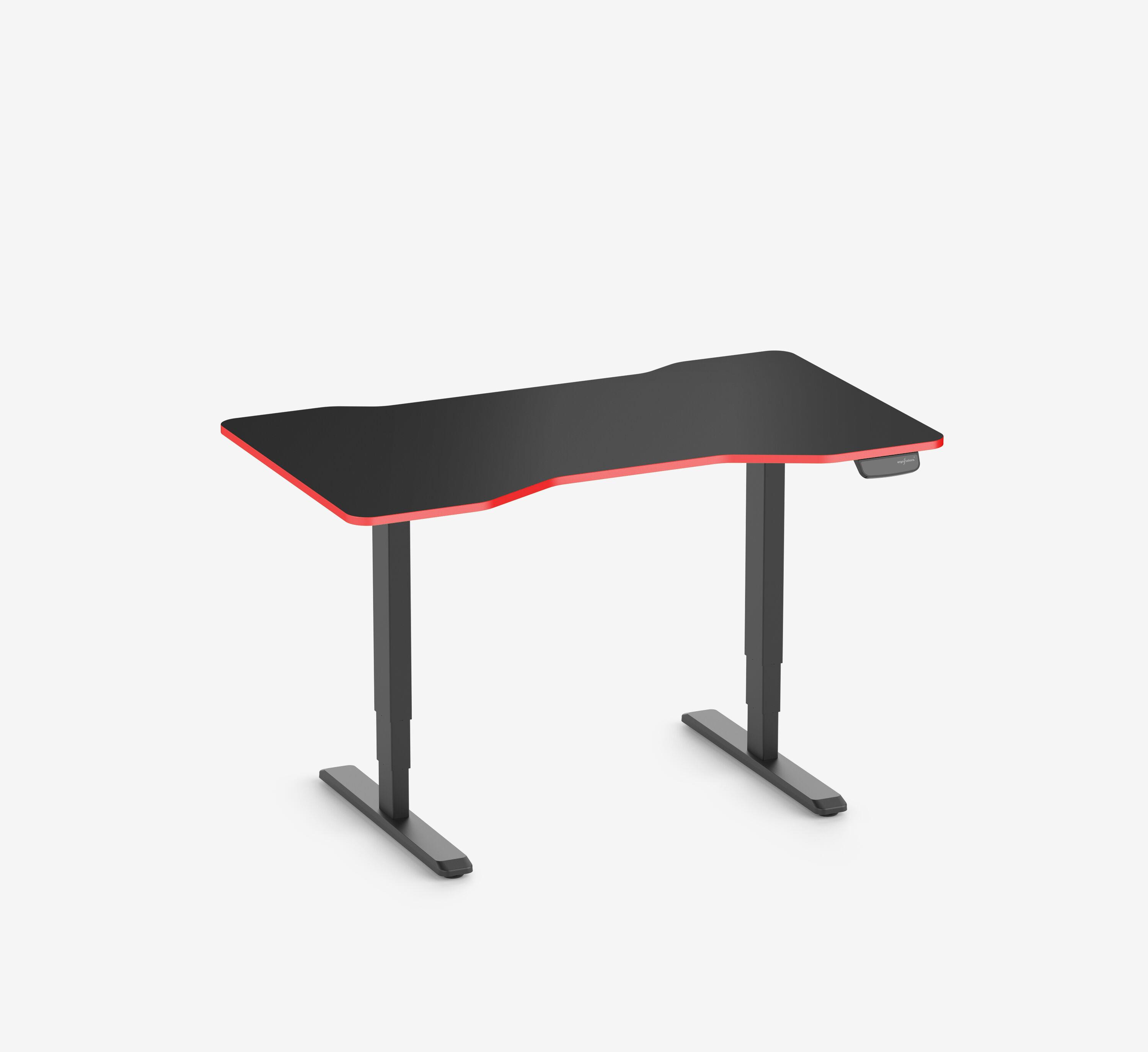 Scrivania da gaming PRIMUS - Colore: Bianco | Dimensione: 140x80 | Forma del piano: Rettangolare | Superficie: Classico | Colore bordo: Yellow Cab