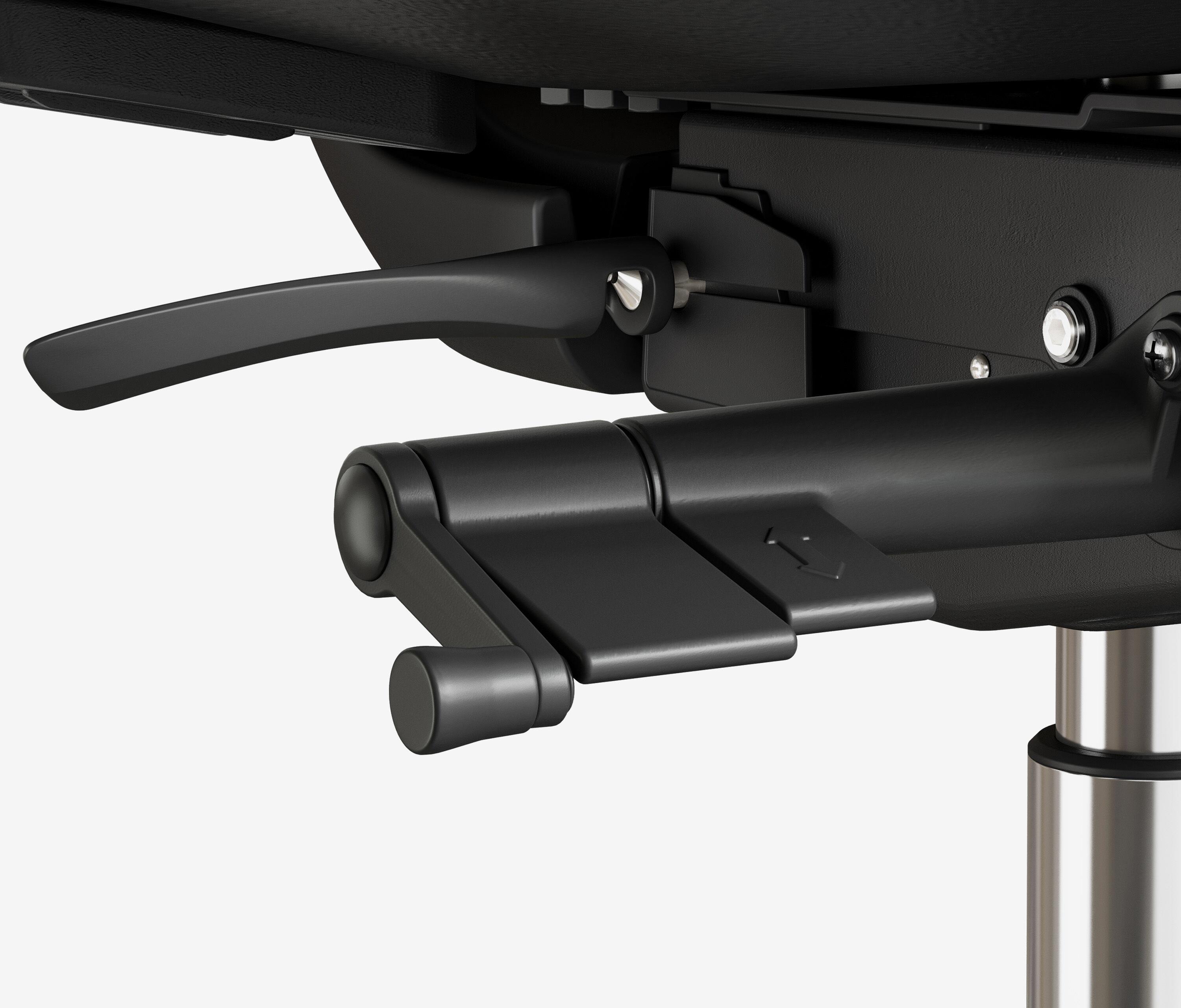 Sedia girevole da ufficio SENTA - Colore: Nero | Molla & Altezza seduta: Alta, altezza seduta 51 - 62 cm