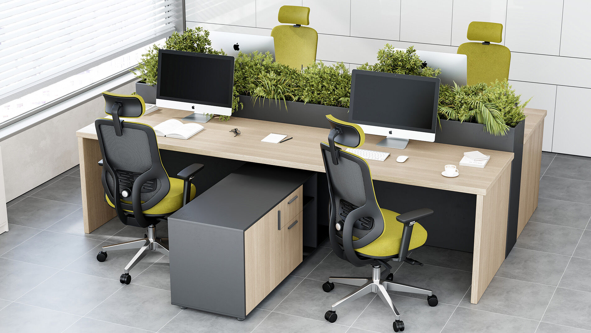 Sedia girevole da ufficio SENTA - Molla & Altezza seduta: Normale, altezza seduta 45 - 55 cm | Colore: Verde