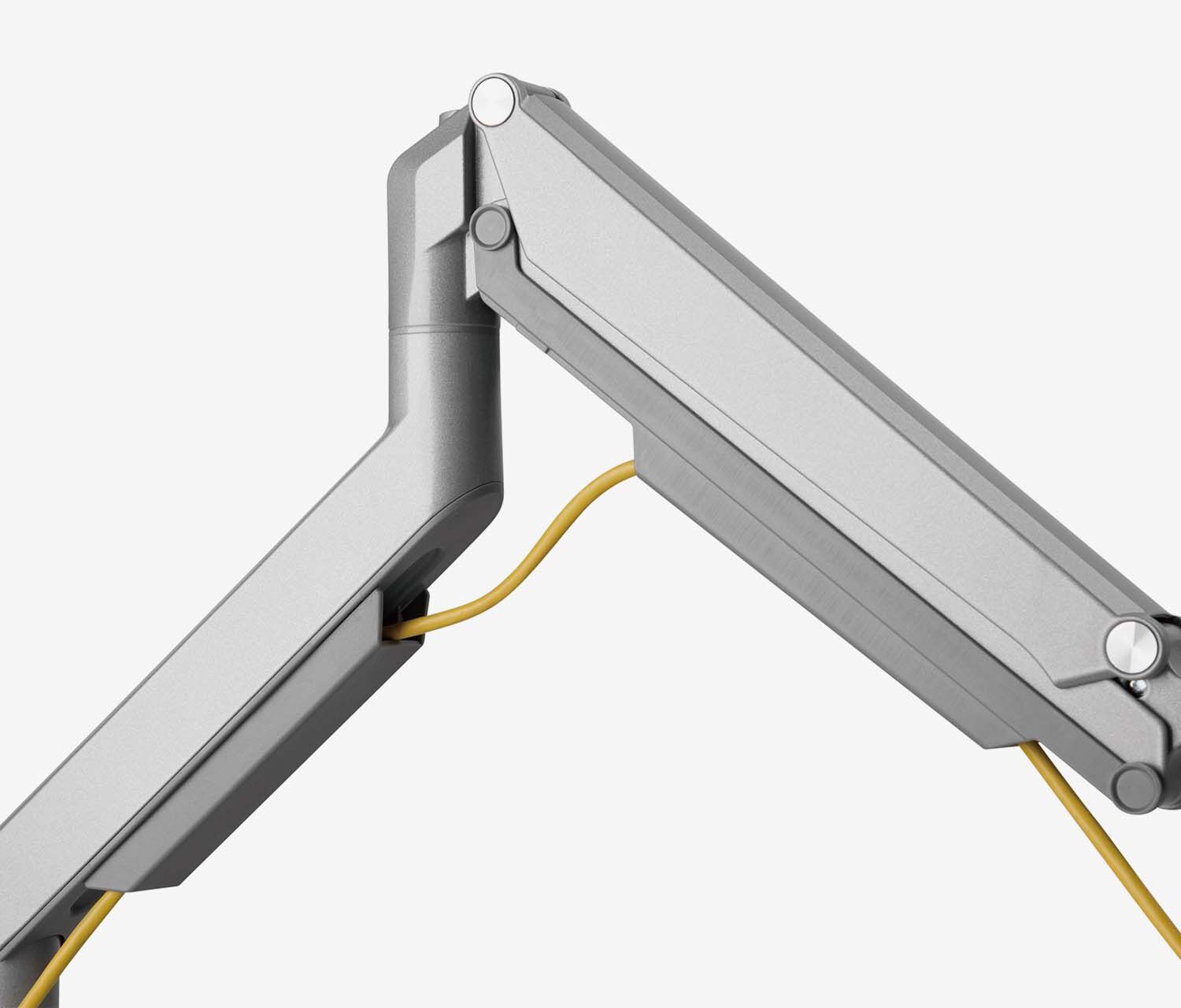 Braccio per monitor con pressione gas Single - argento