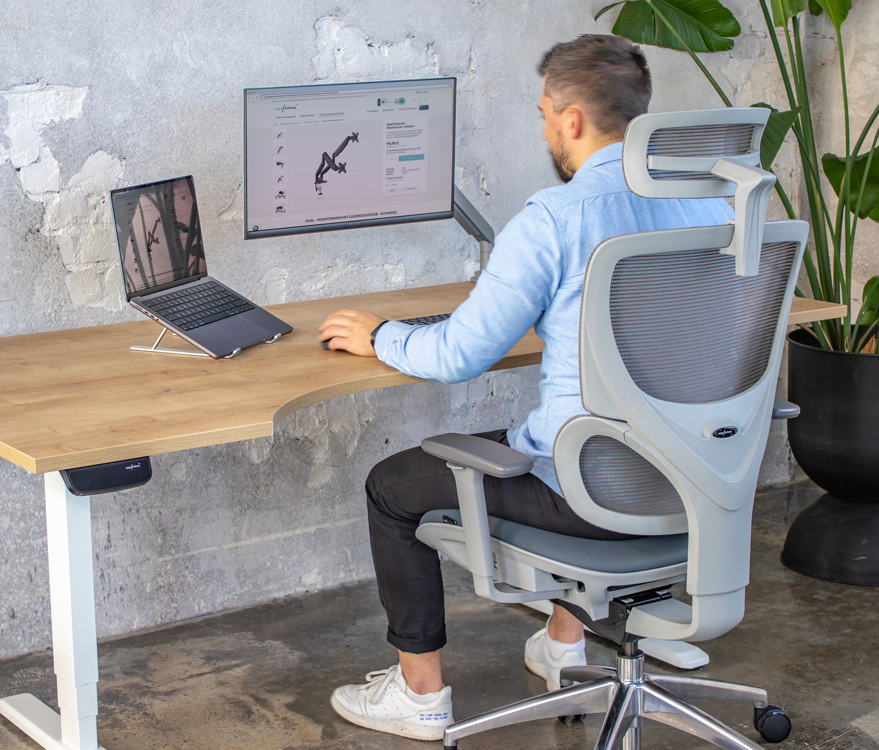 Bürodrehstuhl SENTA FX Hoch Schwarz Silber