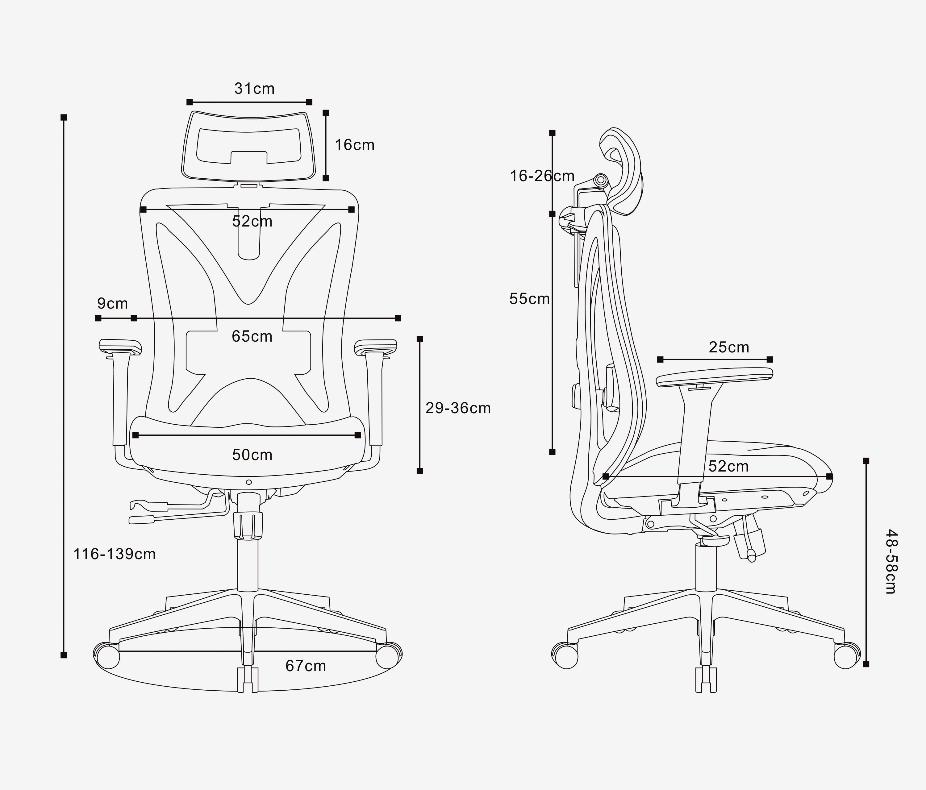 Sedia girevole da ufficio VITA Mesh