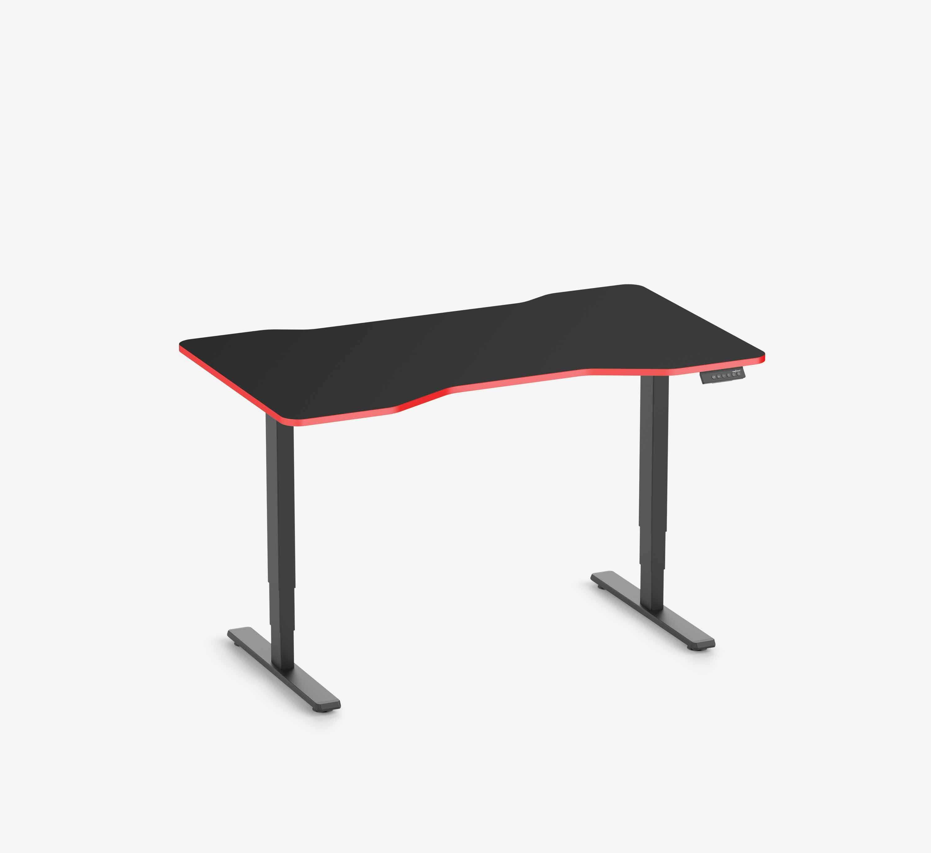 Scrivania da gaming FOKUS - Colore: Nero | Colore bordo: Royal Blue | Forma del piano: Rettangolare | Dimensione: 140x80