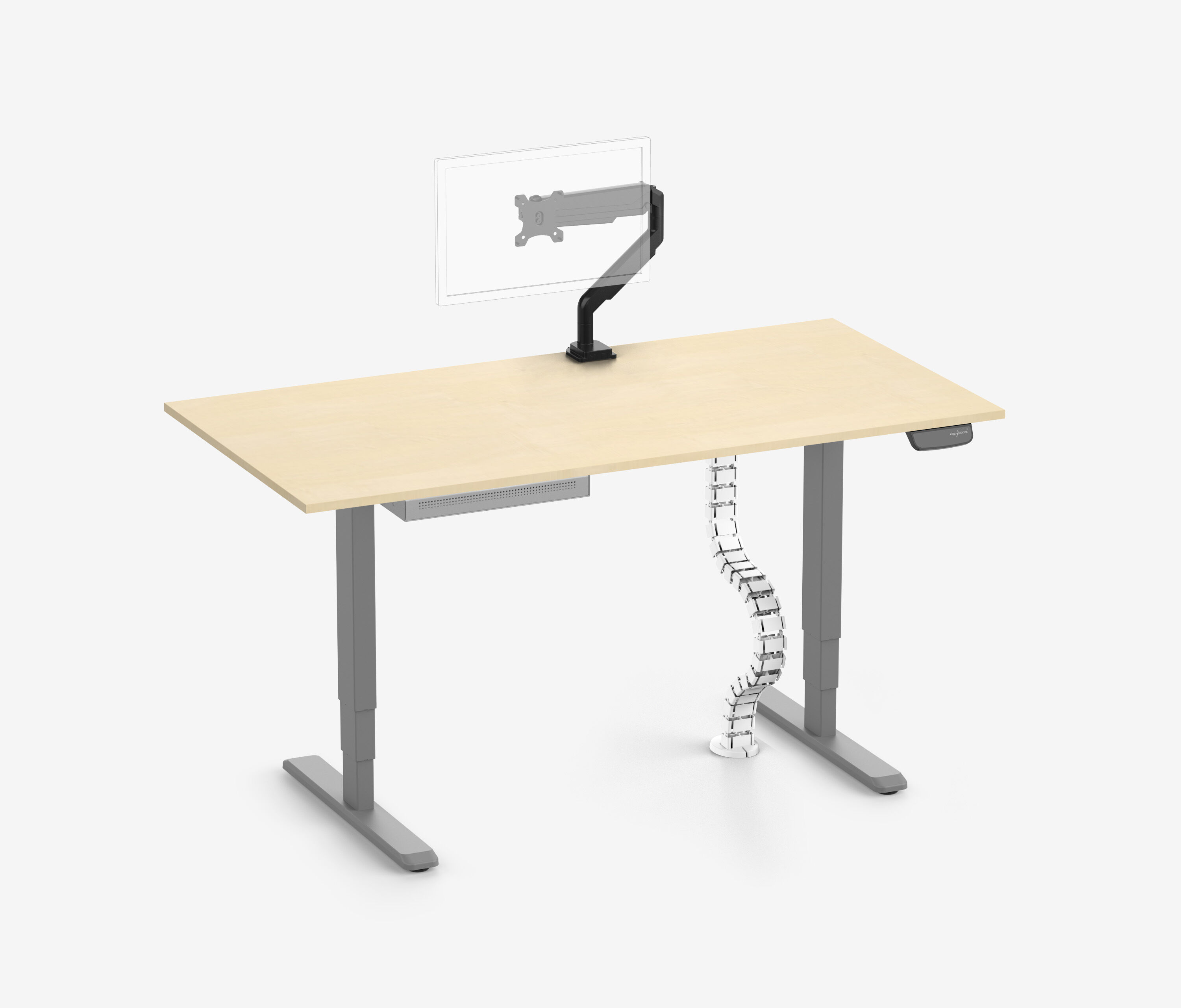 PRIMUS + cassetto Slimline, serpentina per cavi e supporto