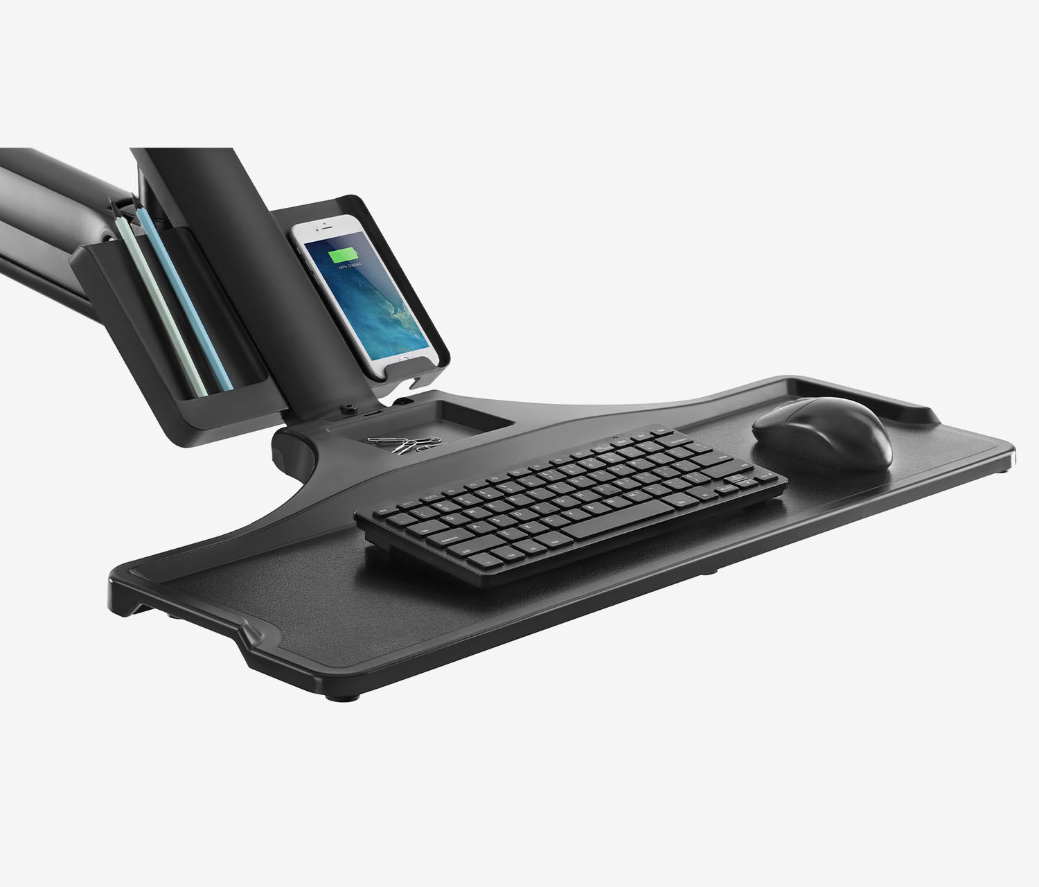 Postazione di lavoro a parete regolabile in altezza