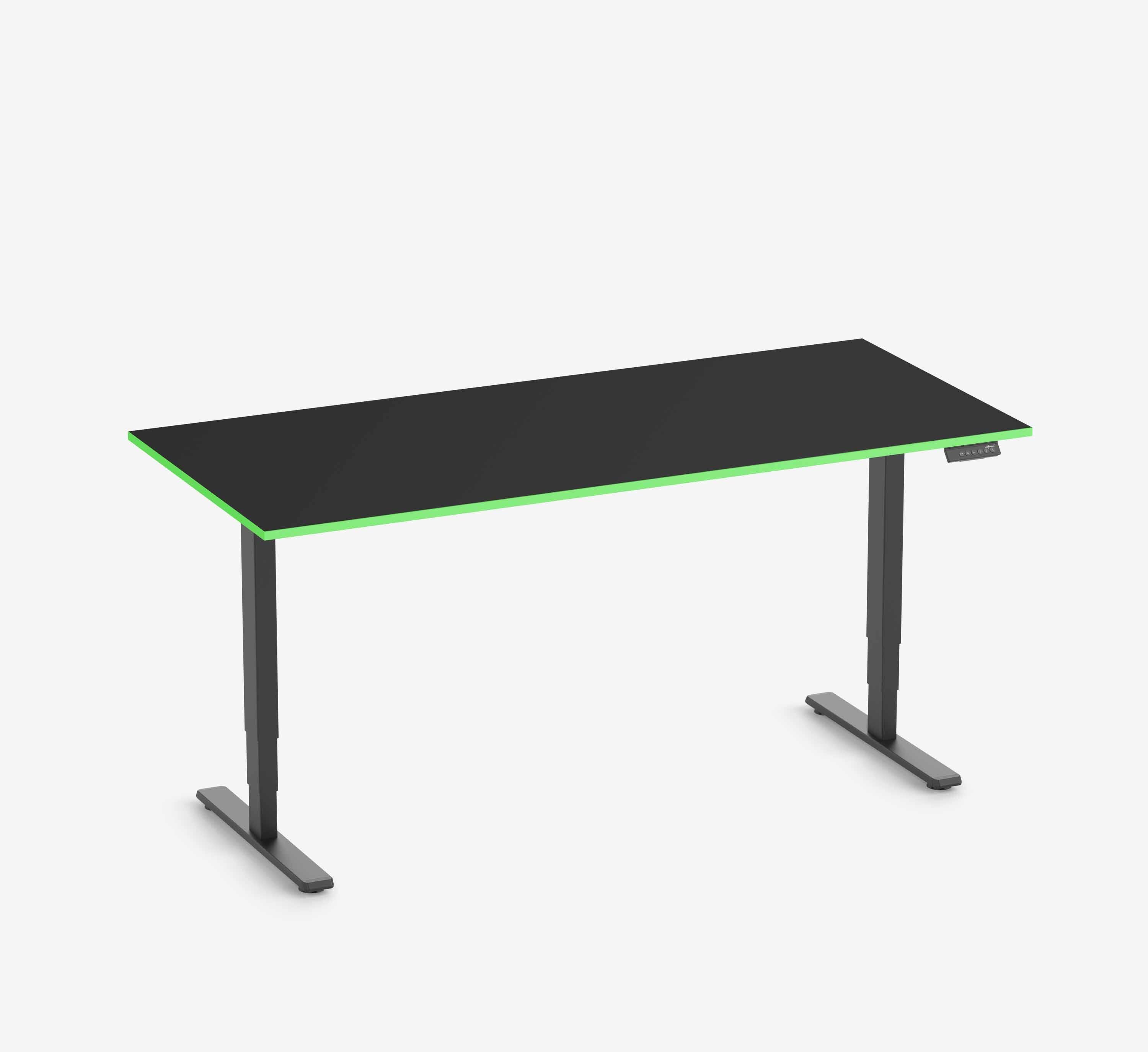 Scrivania da gaming FOKUS - Colore: Nero | Colore bordo: Royal Blue | Forma del piano: Rettangolare | Dimensione: 140x80