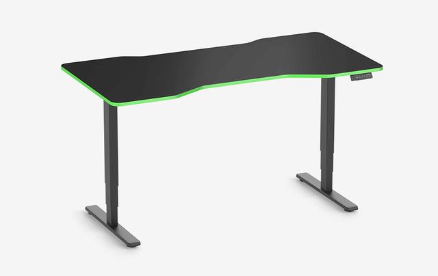 Scrivania da gaming FOKUS - Colore: Nero | Colore bordo: Royal Blue | Forma del piano: Rettangolare | Dimensione: 140x80