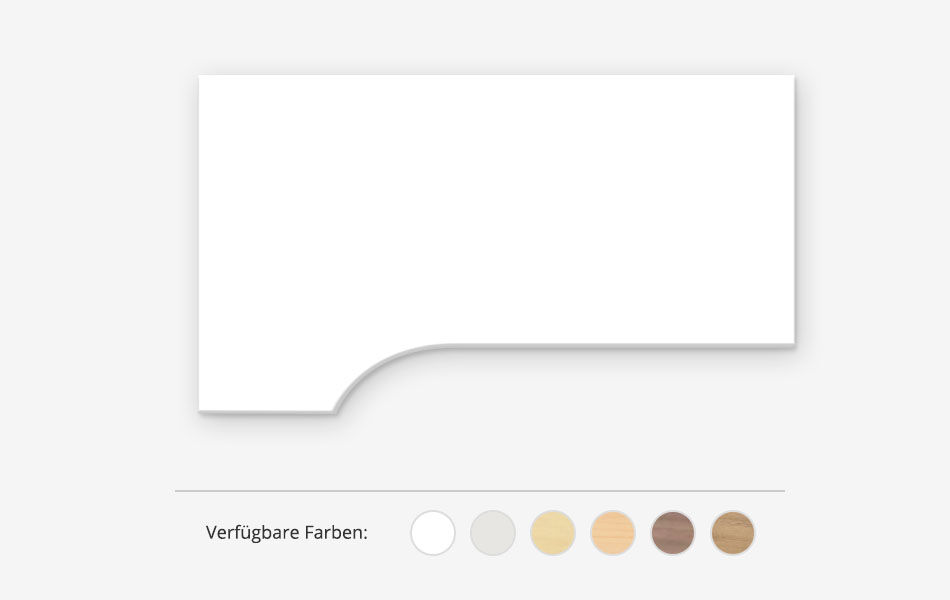 Freiform Tischplatte Melamin Dekor in 3 Größen