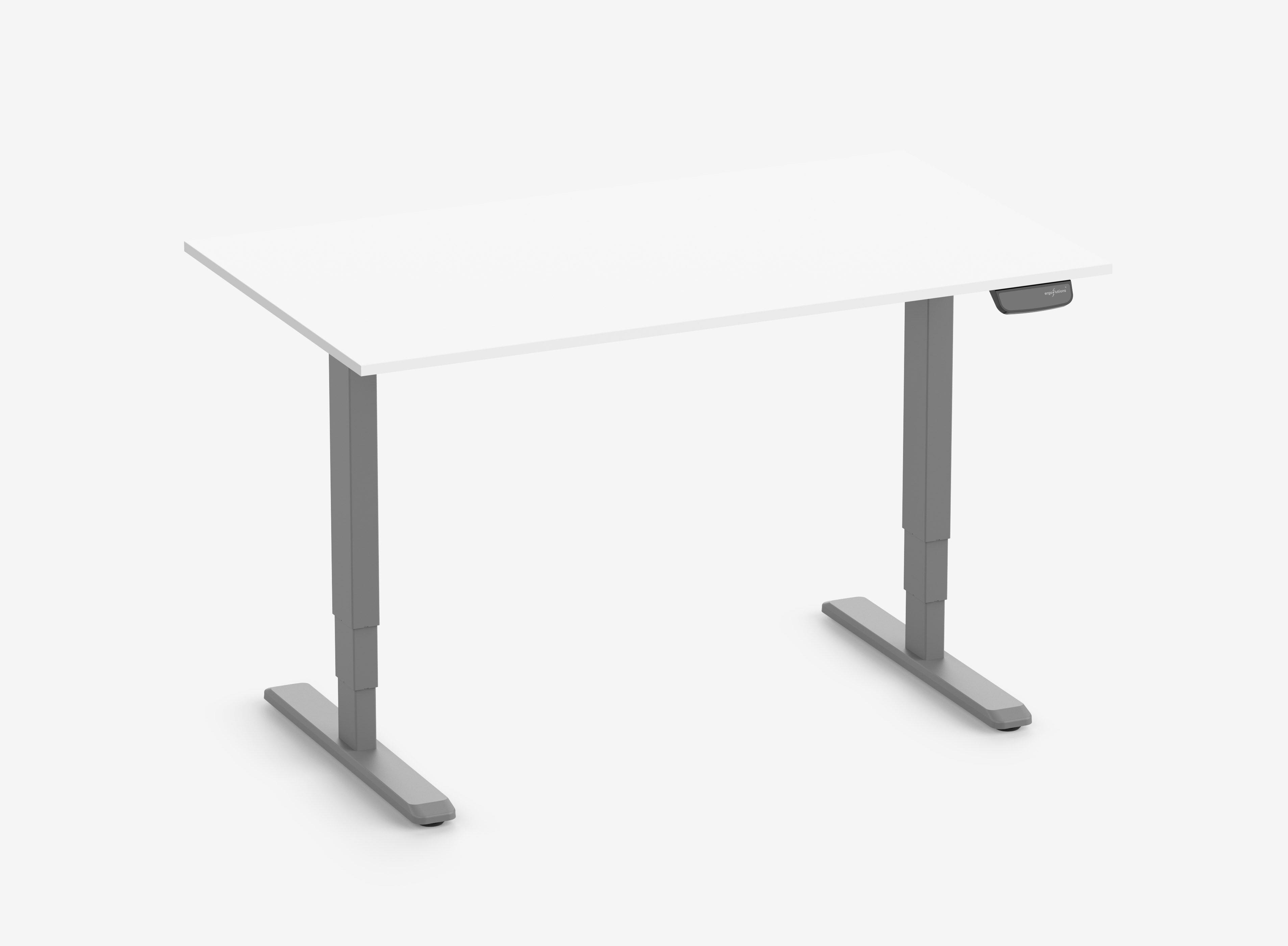 PRIMUS XL Scrivania - Decoro: Bianco top | Struttura: Grigio | Dimensione del piano: 200x90