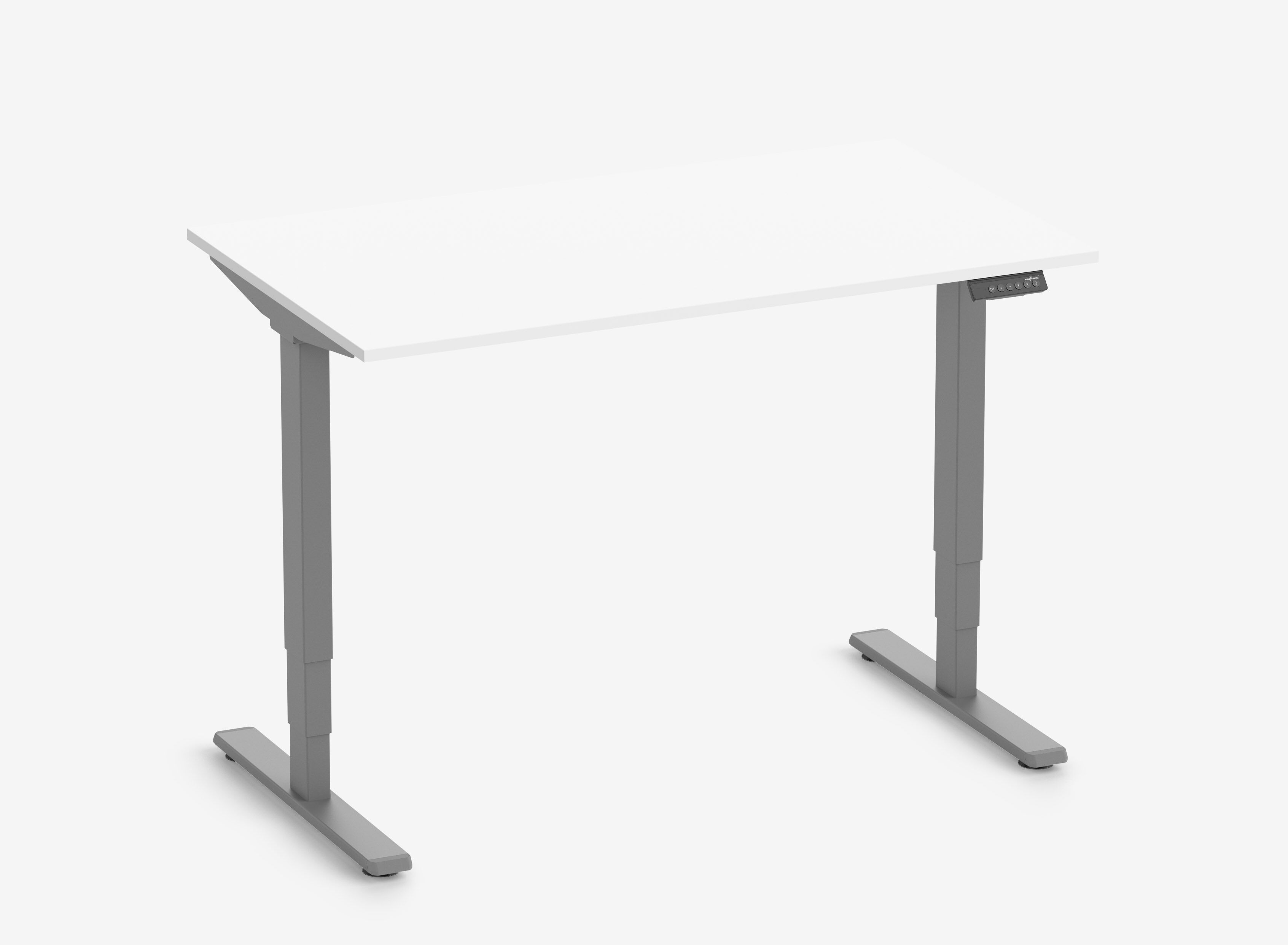 Scrivania FOKUS - Decoro: Bianco top | Struttura: Grigio | Dimensione del piano: 120x70