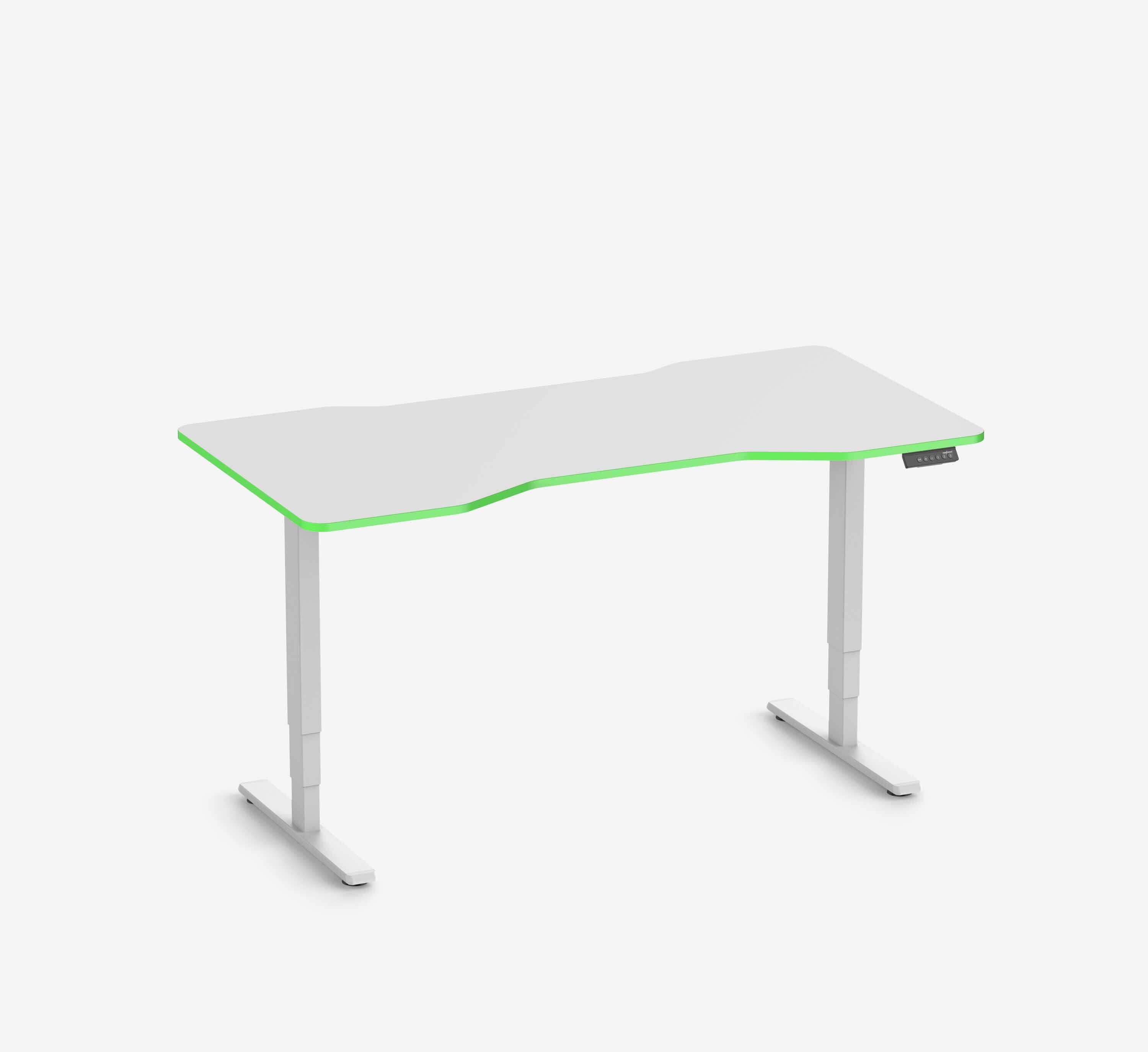 Scrivania da gaming FOKUS - Colore: Nero | Colore bordo: Royal Blue | Forma del piano: Rettangolare | Dimensione: 140x80