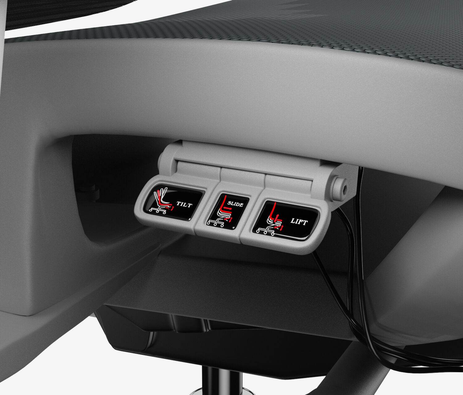 Sedia girevole da ufficio SENTA FX - Colore: Grigio | Molla & Altezza seduta: Bassa, altezza seduta 47 - 58 cm | Base a croce: Alu poliert