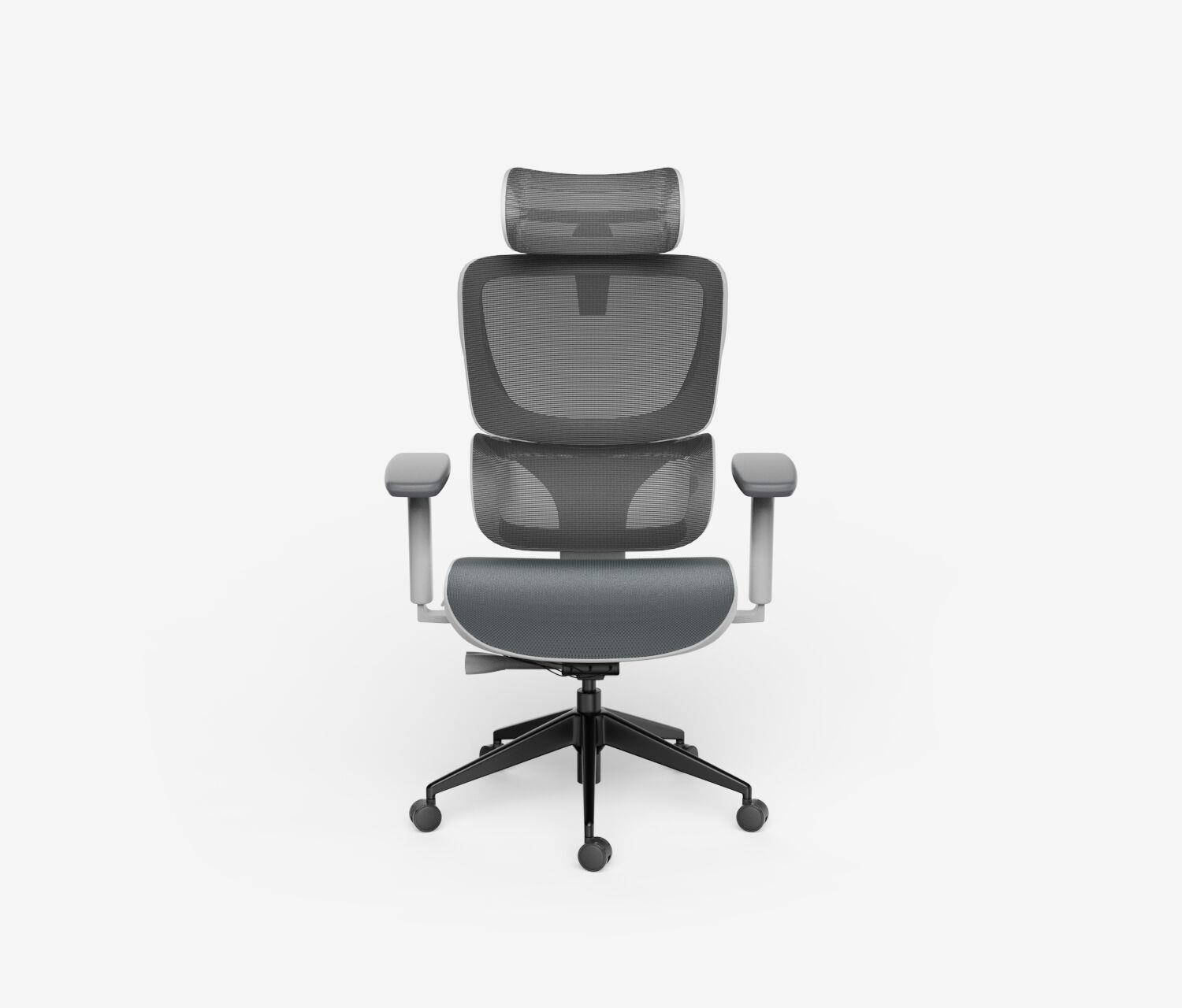 Sedia girevole da ufficio SENTA FX - Colore: Grigio | Molla & Altezza seduta: Bassa, altezza seduta 47 - 58 cm | Base a croce: Schwarz