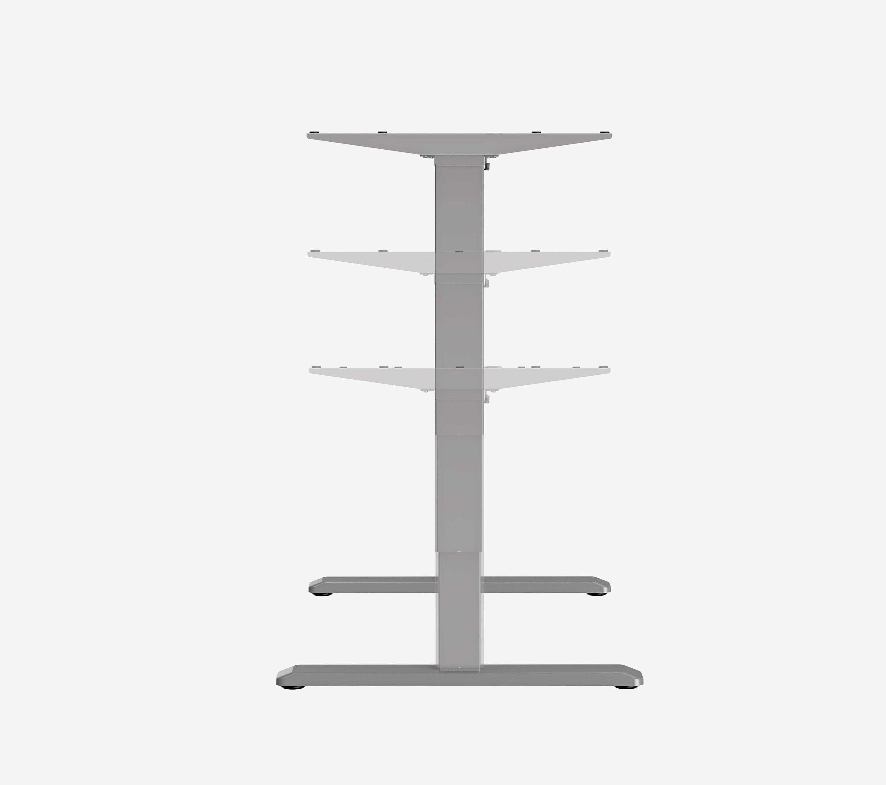 Scrivania a forma libera PRIMUS - Struttura: Grigio | Orientamento: destra | Decoro: Faggio | Dimensione del piano: 160x80/100