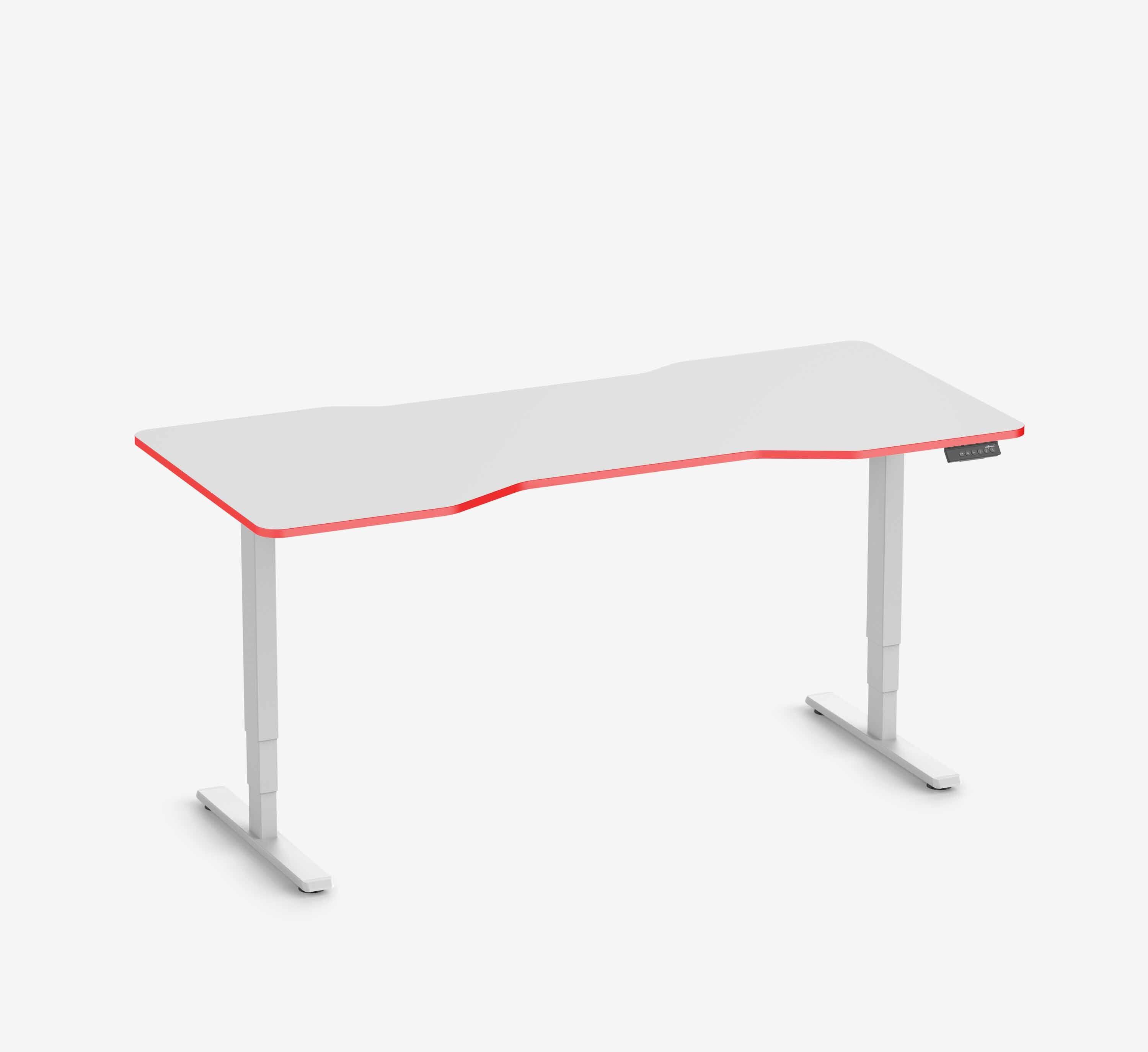 Scrivania da gaming FOKUS - Colore: Nero | Colore bordo: Royal Blue | Forma del piano: Rettangolare | Dimensione: 140x80