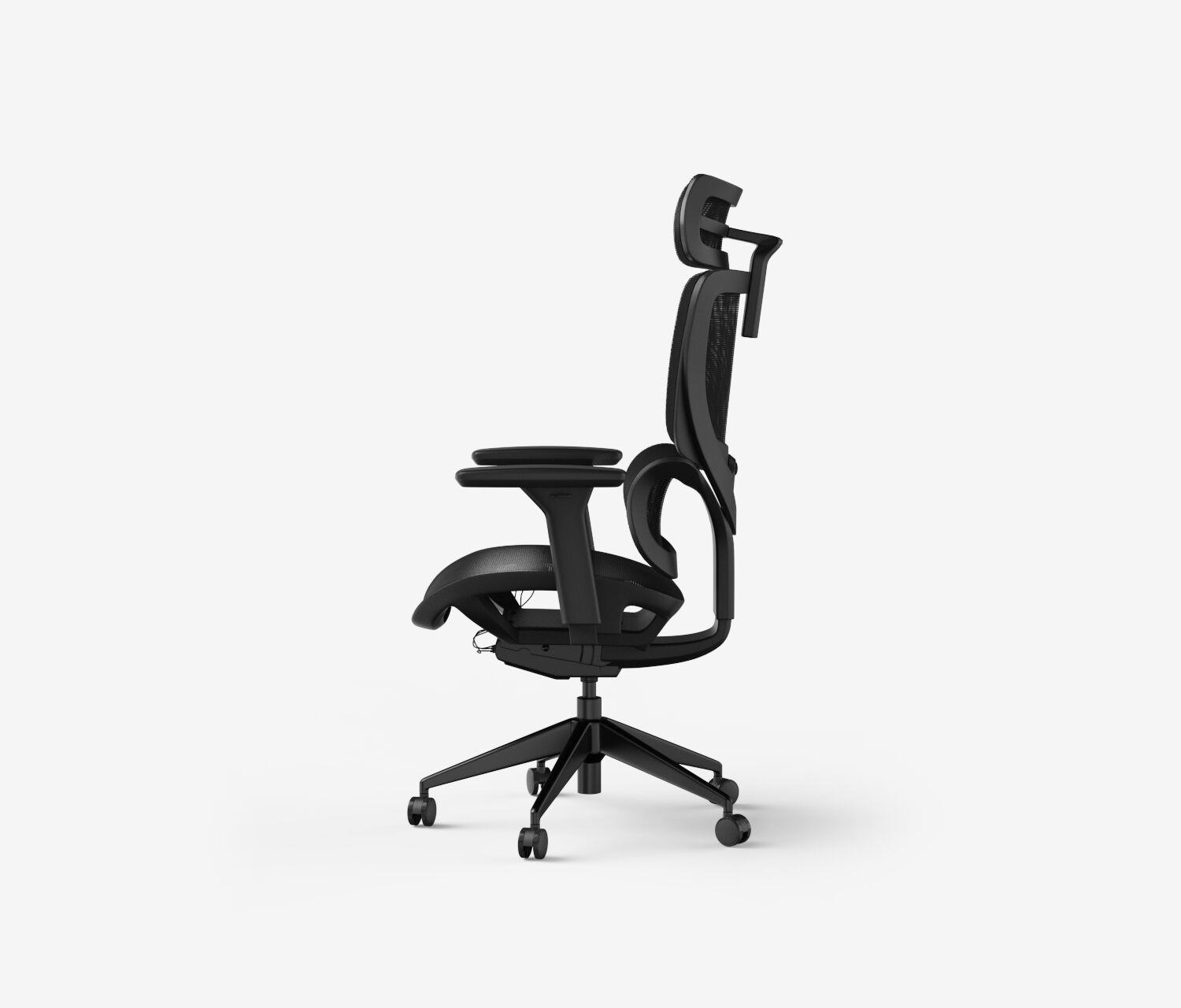 Sedia girevole da ufficio SENTA FX Mesh - Colore: Nero | Molla & Altezza seduta: Bassa, altezza seduta 49 - 60 cm | Base a croce: Nero 