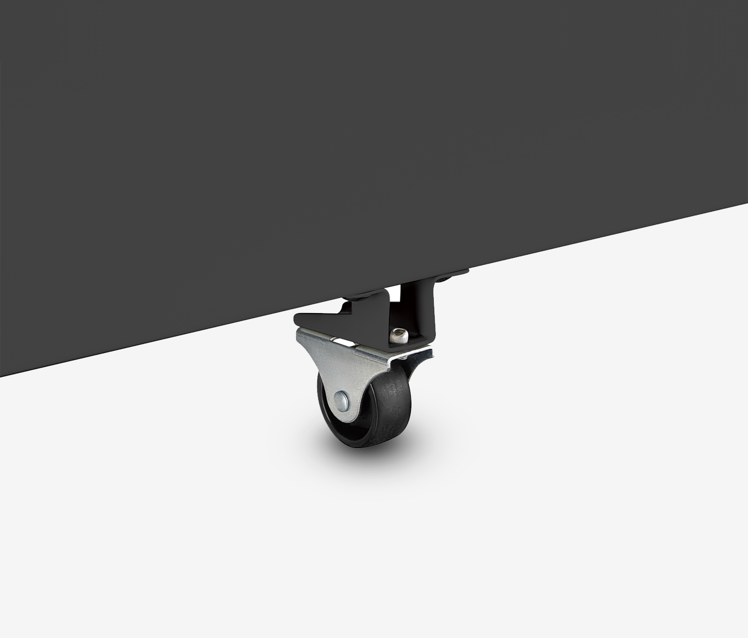 Metall Rollcontainer Schwarz - ohne Blende