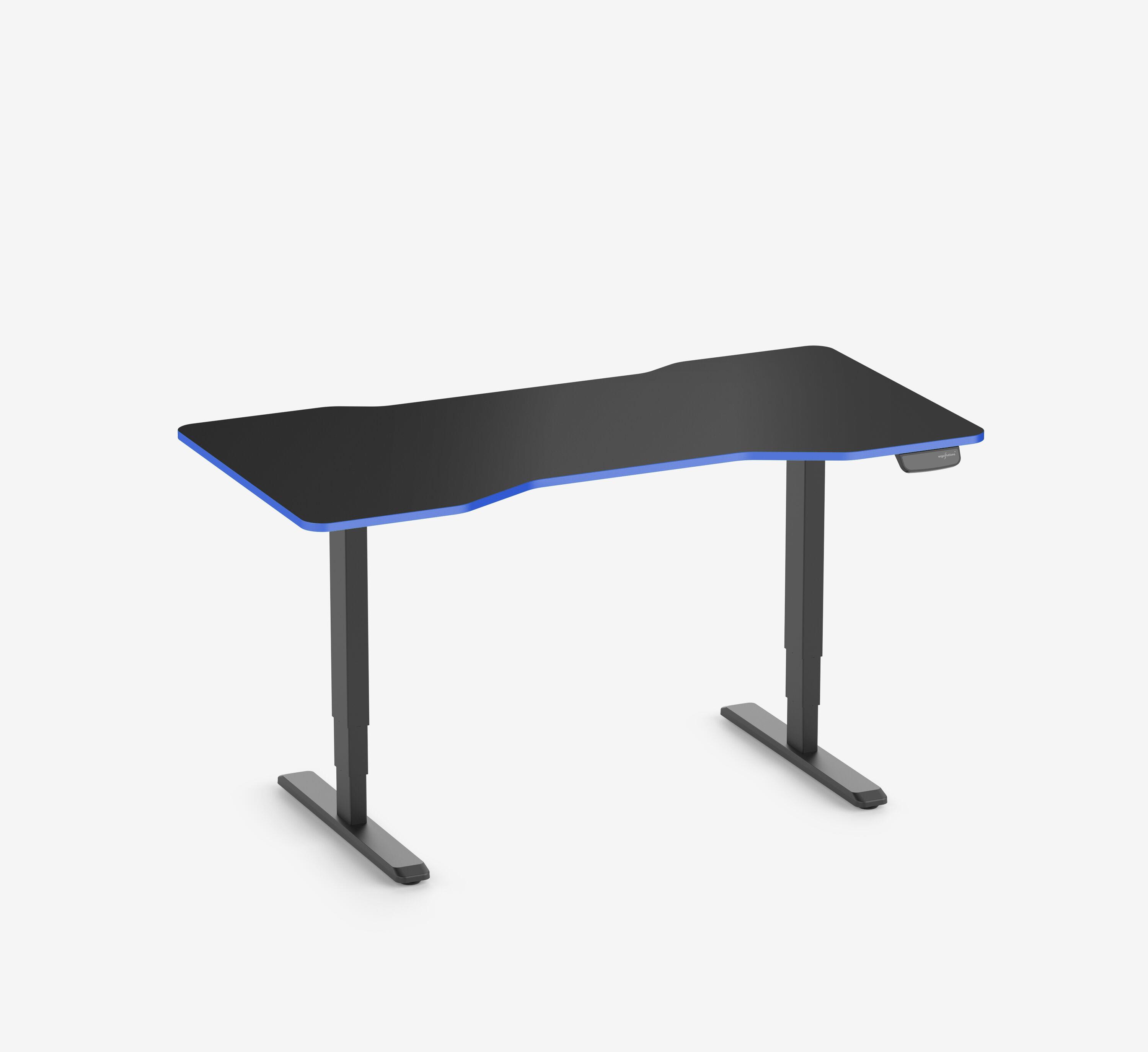 Scrivania da gaming PRIMUS - Colore: Bianco | Dimensione: 140x80 | Forma del piano: Rettangolare | Superficie: Classico | Colore bordo: Yellow Cab